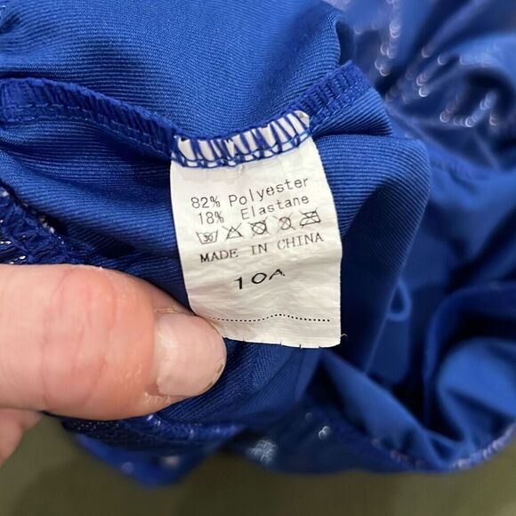 Red White & Blue Leotard With Matching Shorts (10A) - Picture 2 of 2